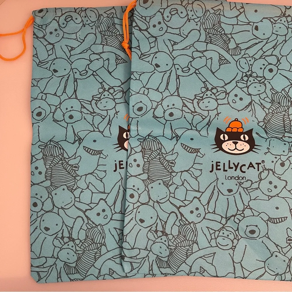 Jellycat London Dust Bag Sack Drawstring Gift Bag 15.5" x 11" Medium set of 2 - Picture 3 of 7